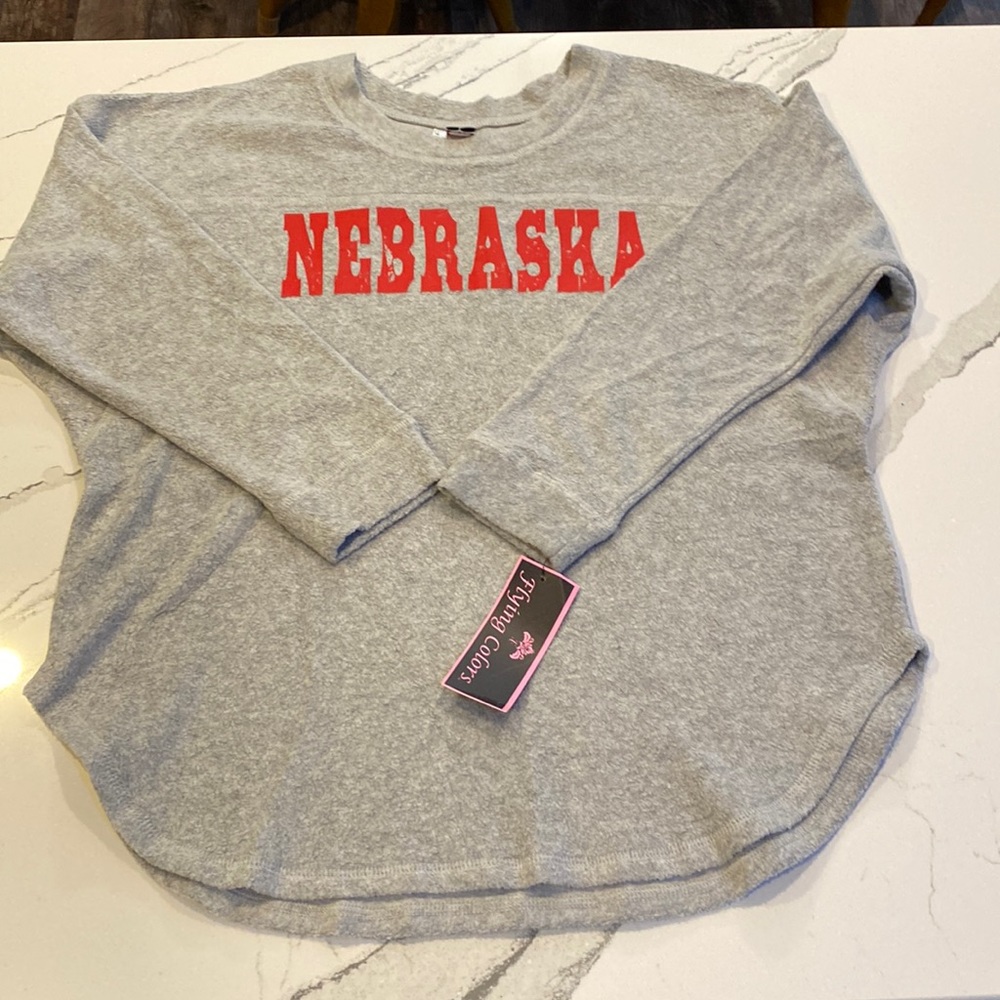 Nebraska Sherpa Top Size L Flying Colors Apparel